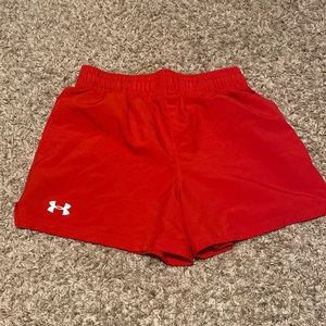 under armour red shorts